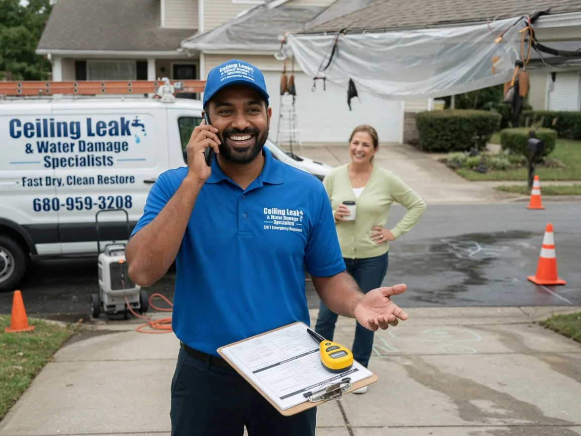 Ceiling Leak Cleanup Sharpsburg, GA FAQs